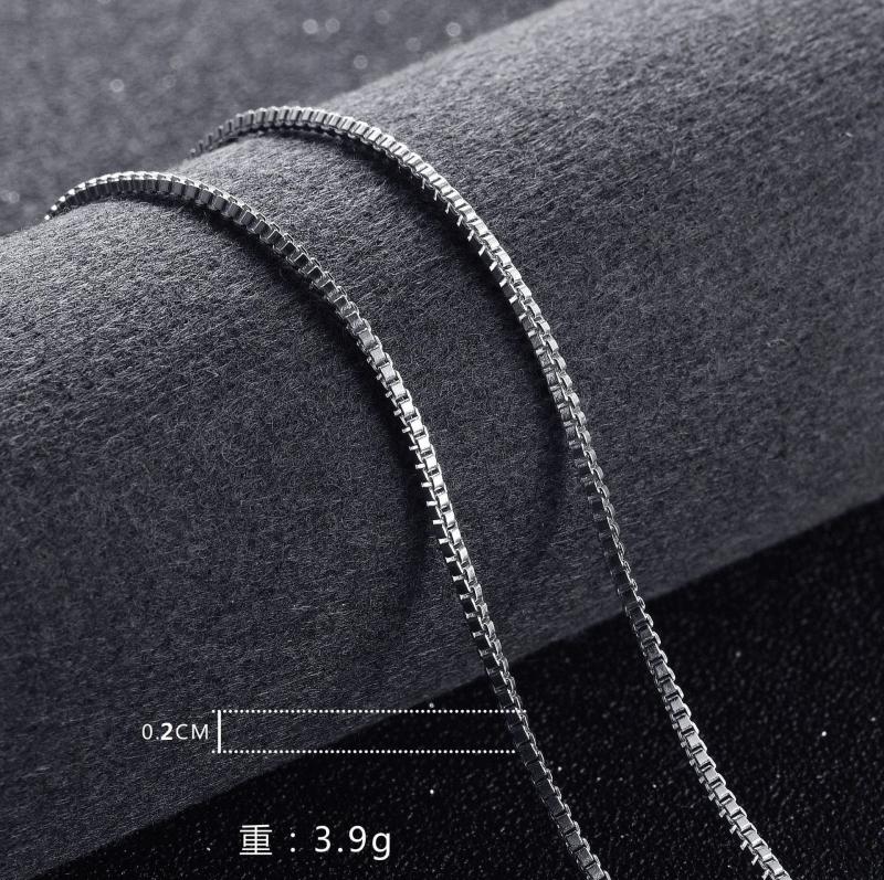 925 Sterling Silver 2MM Box Chain Necklace - 10PCS