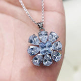 Yellow & Pink Diamond Necklace Pendant for Ladies