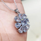Yellow & Pink Diamond Necklace Pendant for Ladies