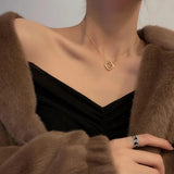 Square Cross Zircon 18KT Pendant Necklace