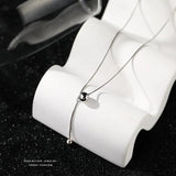 925 Silver Choker Necklace Pure Silver Beads Pendant Girls Gift