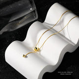 925 Silver Choker Necklace Pure Silver Beads Pendant Girls Gift