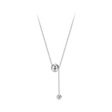 925 Silver Choker Necklace Pure Silver Beads Pendant Girls Gift