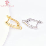 6PCS 3x19MM 18K Brass Earring Clasp DIY Jewelry Findings