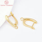 6PCS 3x19MM 18K Brass Earring Clasp DIY Jewelry Findings