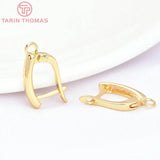 6PCS 3x19MM 18K Brass Earring Clasp DIY Jewelry Findings