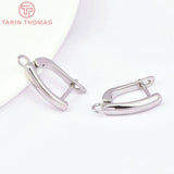 6PCS 3x19MM 18K Brass Earring Clasp DIY Jewelry Findings