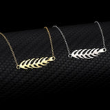 Sterling Silver Fish Bone Necklace 18K Female Niche Sense Ins Cold Wind Tide