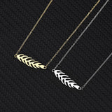Sterling Silver Fish Bone Necklace 18K Female Niche Sense Ins Cold Wind Tide
