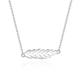 Sterling Silver Fish Bone Necklace 18K Female Niche Sense Ins Cold Wind Tide