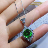 Inlaid Ruby Eye Necklace Pendant for Women