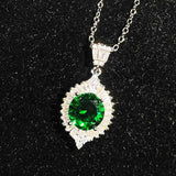Inlaid Ruby Eye Necklace Pendant for Women