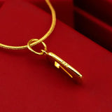 Lucky Number 1234567890 24KT Pendant Necklace for Her