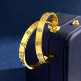 Crystal Charm Hoop Earrings Stainless Steel High Earrings for Women