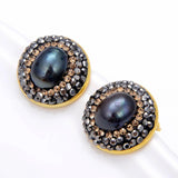 Baroque Pearl Round Earrings Ear Clips