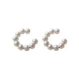 Pearl Ear Cuff Clip Earrings C-shaped Non-Piercing Minimalist Women Jewelry