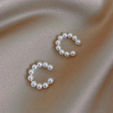 Pearl Ear Cuff Clip Earrings C-shaped Non-Piercing Minimalist Women Jewelry
