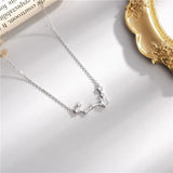 925 Silver Star Tassel Necklace Female Pendant Clavicle Chain