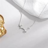 925 Silver Star Tassel Necklace Female Pendant Clavicle Chain