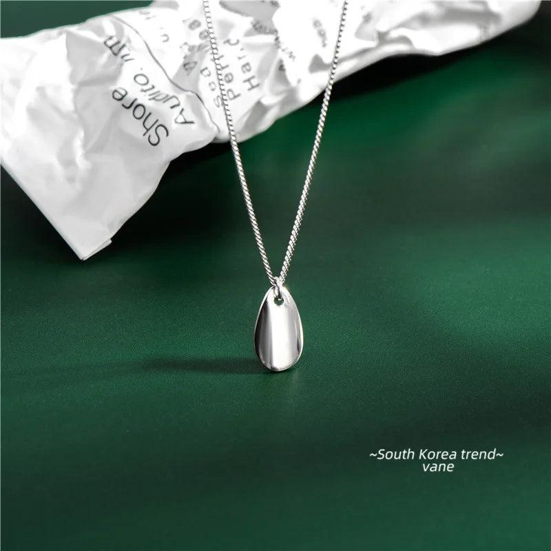 925 Silver Drop Pendant Necklace with Chain
