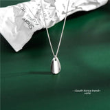 925 Silver Drop Pendant Necklace with Chain