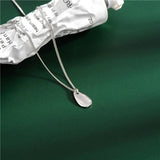 925 Silver Drop Pendant Necklace with Chain