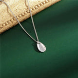 925 Silver Drop Pendant Necklace with Chain