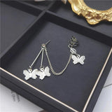 Vintage Metal Dangle Hoop Earrings Geometric Jewelry Women