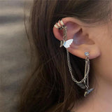 Vintage Metal Dangle Hoop Earrings Geometric Jewelry Women