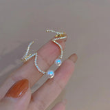 Rhinestone Ear Studs for Women Girls, No Piercing Earrings, Elegant Jewelry