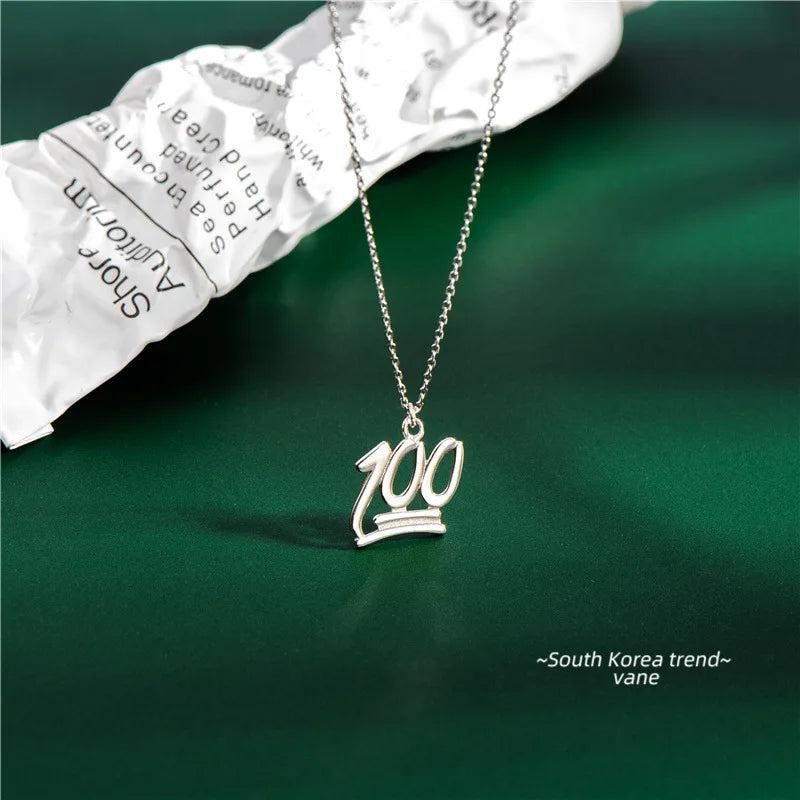 925 Silver 100 Points Score Pendant Necklaces