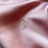 925 Silver PAVEE CUFF Charm Piercing No Piercing Clips Fine Jewelry