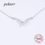 Zircon Butterfly 925 Silver Pendant Necklace for Women