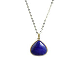 Triangle Lapis 24KT Necklace Fine Jewelry Woman Girl Bride