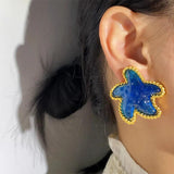 Acrylic Starfish Earrings Retro Ear Clips Without Pierced