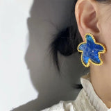 Acrylic Starfish Earrings Retro Ear Clips Without Pierced