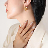 Unique Rope Line Clip Earrings Geometric Statement Jewelry