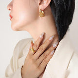 Unique Rope Line Clip Earrings Geometric Statement Jewelry