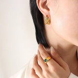 Unique Rope Line Clip Earrings Geometric Statement Jewelry