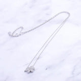 925 Sterling Silver Daisy Blossom Flower Necklace Women Boho Jewelry