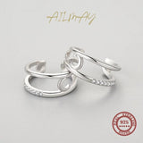 925 Silver Moon Star Ear Clip CZ Earring