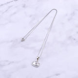 925 Silver Zircon Lace Envelope Necklace Crystal Gem Pendant