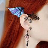 Dragon Wings Ear Cuff Earring Elf Ear Clip Women Punk Fairy