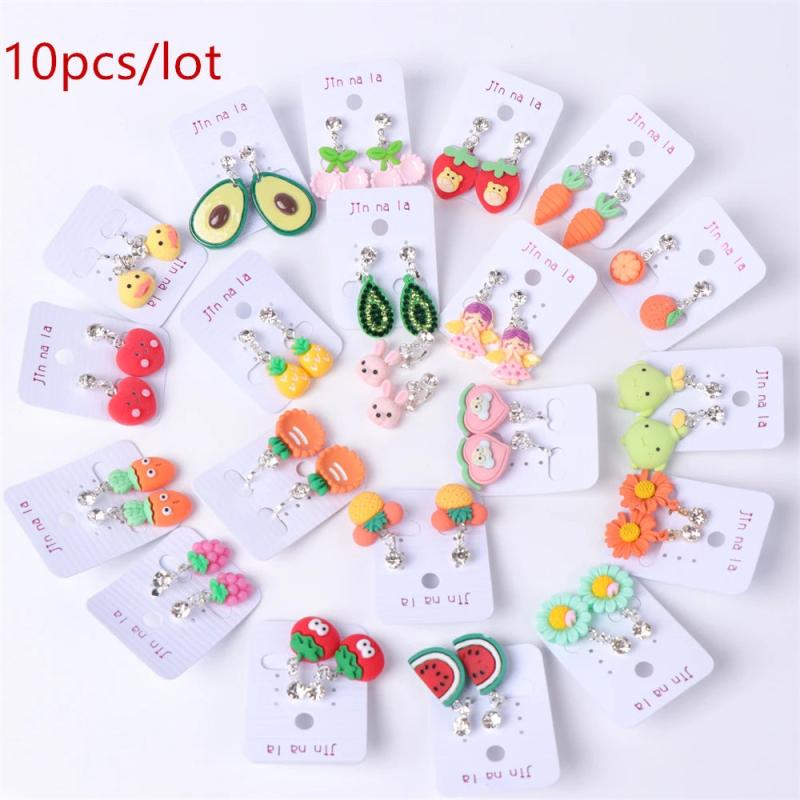Cartoons Ear Clip For Kids No Piercing Earrings