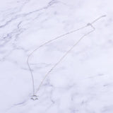 925 Silver Zircon Sunflower Sunshine Necklace Women Chain Jewelry