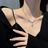 NC750 Fine Jewelry Woman Asymmetrical Head Clavicle Pendant Necklace