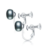 Pink Purple Pearl Clip Earrings for Women Fine Jewelry
