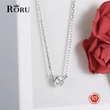 925 Silver CZ Zircon Necklace for Women Wedding Engagement