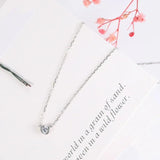 925 Silver CZ Zircon Necklace for Women Wedding Engagement