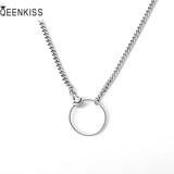 925 Silver Pendant Necklace - QueenKiss NC662 Fine Jewelry
